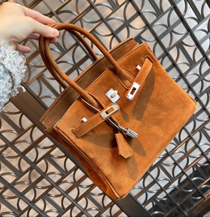 TROUVAILLE韓國代購㊣女士新品職業時尚人氣手提包絨面革牛皮TROUVAILLE手提包