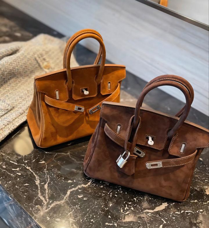 TROUVAILLE韓國代購㊣女士新品職業時尚人氣手提包絨面革牛皮TROUVAILLE手提包