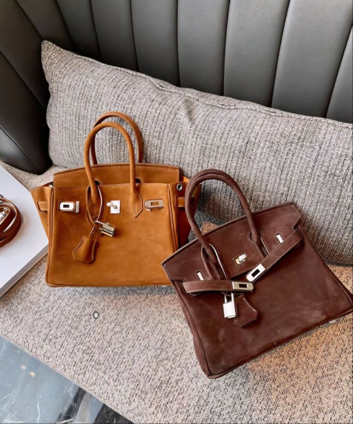 TROUVAILLE韓國代購㊣女士新品職業時尚人氣手提包絨面革牛皮TROUVAILLE手提包