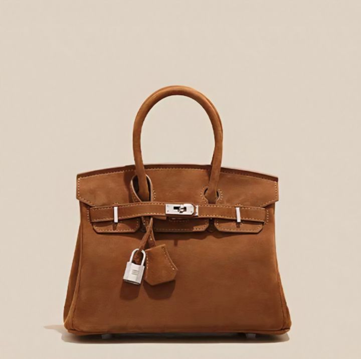 TROUVAILLE韓國代購㊣女士新品職業時尚人氣手提包絨面革牛皮TROUVAILLE手提包圖色2