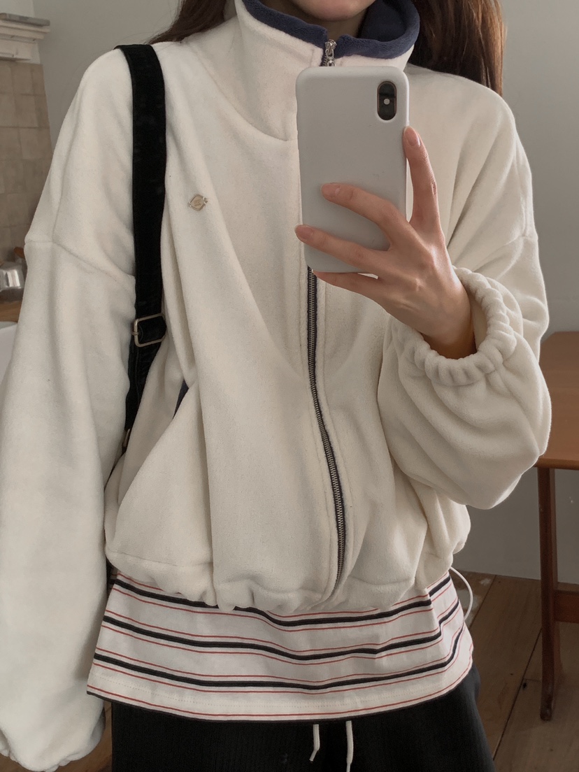 FORMSTUDIO東大門㊣直郵女士新品休閑熱賣推薦時尚衛衣拉鏈絨FORMSTUDIO衛衣