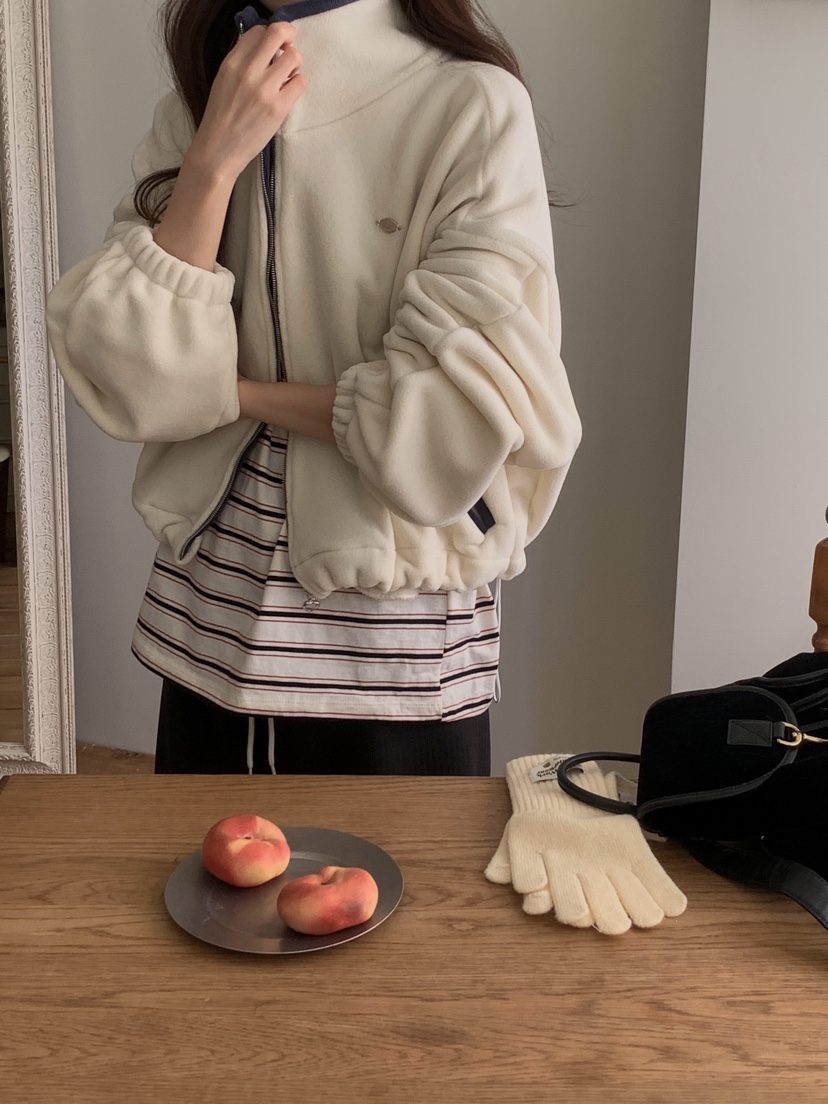 FORMSTUDIO東大門㊣直郵女士新品休閑熱賣推薦時尚衛衣拉鏈絨FORMSTUDIO衛衣