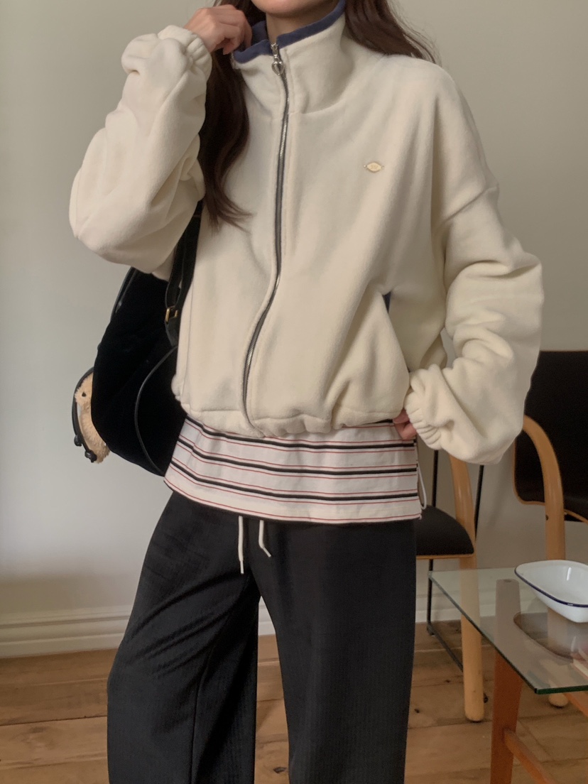 FORMSTUDIO東大門㊣直郵女士新品休閑熱賣推薦時尚衛衣拉鏈絨FORMSTUDIO衛衣