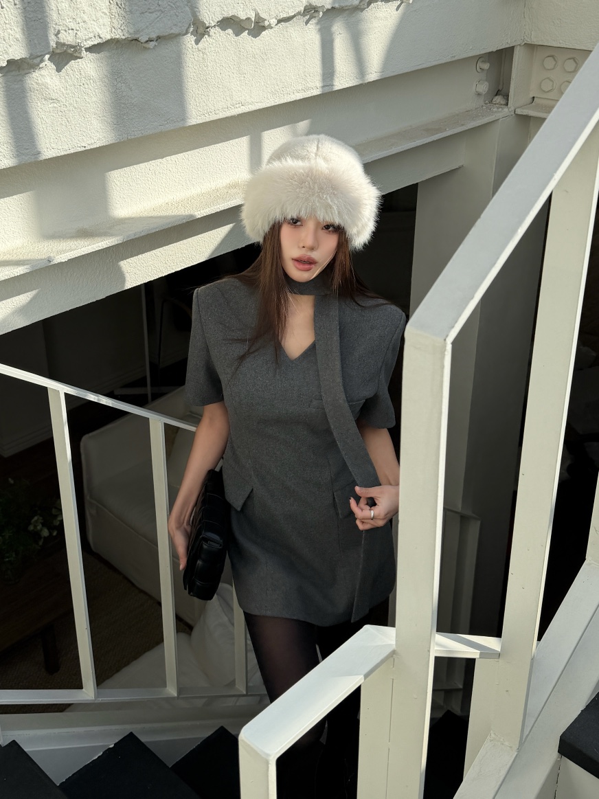 FOUREIGHT韓國代購㊣女士新款休閑推薦人氣熱賣職業25秋冬連衣裙FOUR EIGHT連衣裙