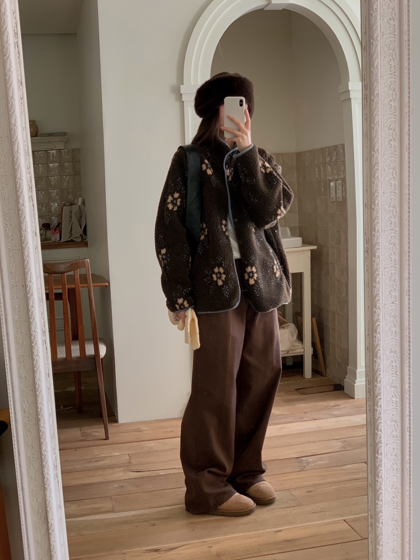 FORMSTUDIO韓國代購㊣女士新品25秋冬熱賣時尚休閑褲人字紋FORMSTUDIO休閑褲