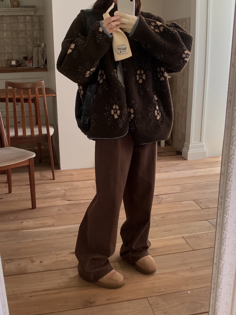 FORMSTUDIO韓國代購㊣女士新品25秋冬熱賣時尚休閑褲人字紋FORMSTUDIO休閑褲