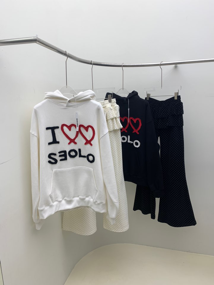 SEOLO東大門㊣直郵女裝新款推薦時尚人氣休閑25秋冬衛衣兜帽Seolo seoul衛衣