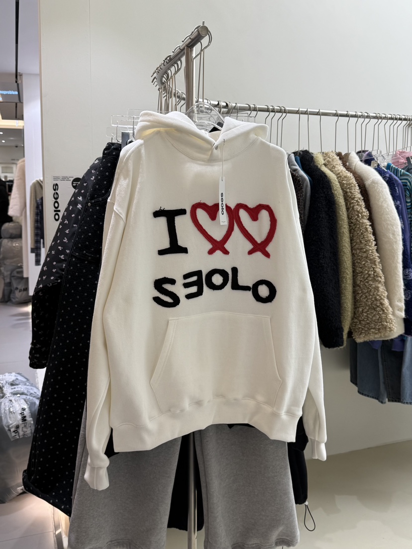 SEOLO東大門㊣直郵女裝新款推薦時尚人氣休閑25秋冬衛衣兜帽Seolo seoul衛衣圖色1