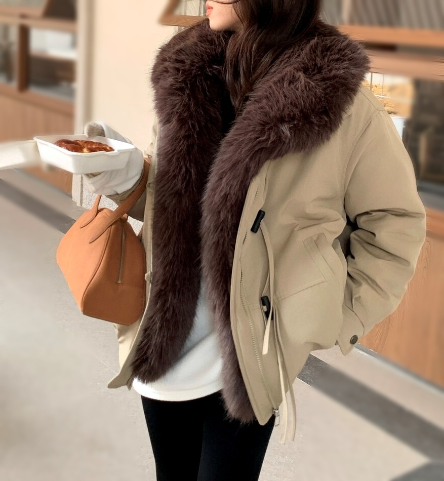 OLA韓國直郵㊣女裝新品休閑時尚25秋冬人氣熱賣長款棉服圍巾mellor/OLA長款棉服