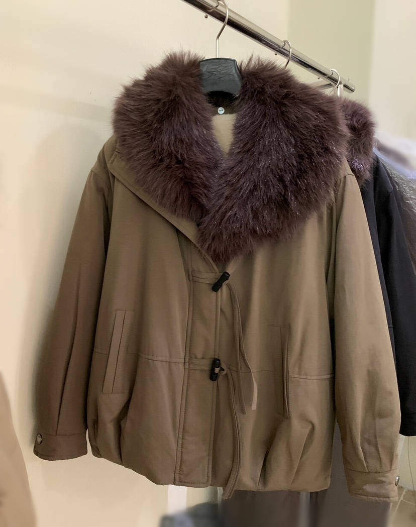 OLA韓國直郵㊣女裝新品休閑時尚25秋冬人氣熱賣長款棉服圍巾mellor/OLA長款棉服