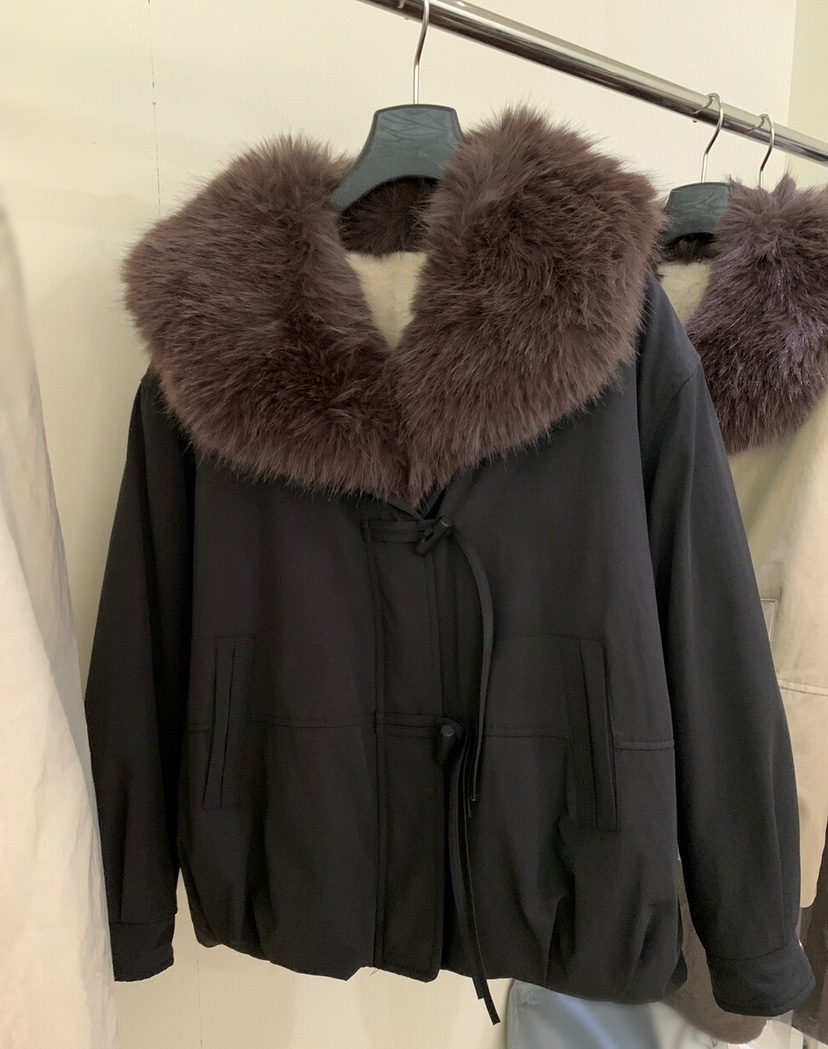 OLA韓國直郵㊣女裝新品休閑時尚25秋冬人氣熱賣長款棉服圍巾mellor/OLA長款棉服