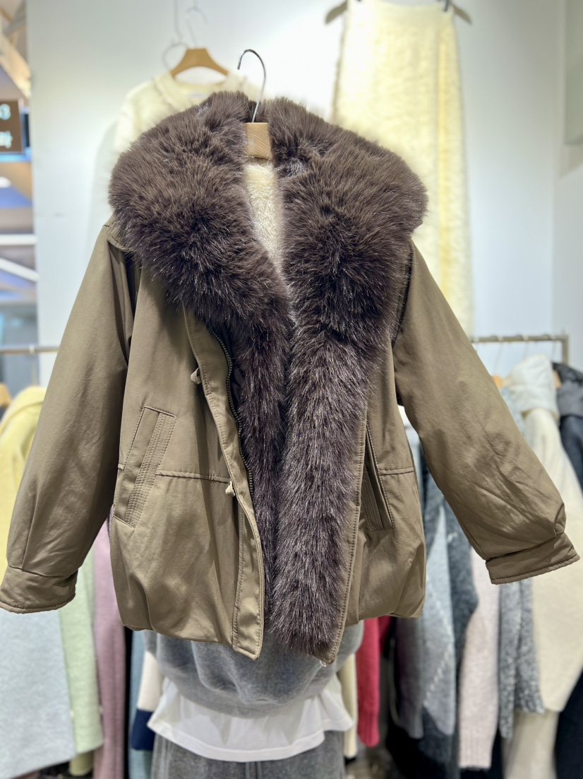 OLA韓國直郵㊣女裝新品休閑時尚25秋冬人氣熱賣長款棉服圍巾mellor/OLA長款棉服圖色3