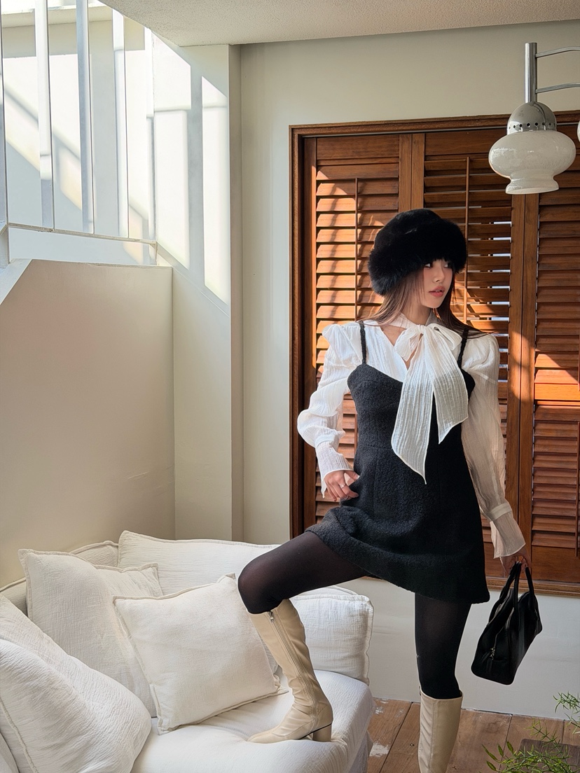 FOUREIGHT韓國代購㊣女裝新款推薦25秋冬人氣熱賣休閑連衣裙FOUR EIGHT連衣裙