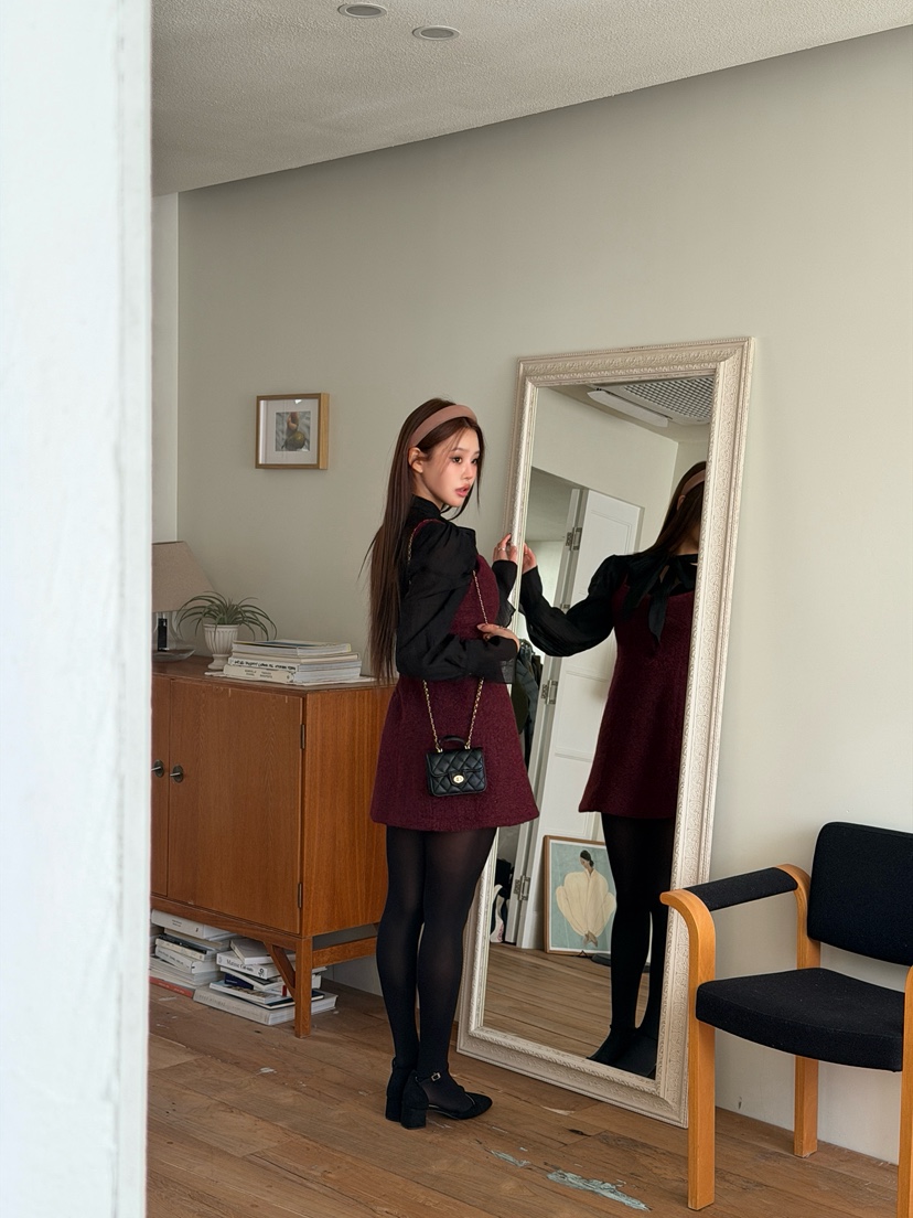 FOUREIGHT韓國代購㊣女裝新款推薦25秋冬人氣熱賣休閑連衣裙FOUR EIGHT連衣裙