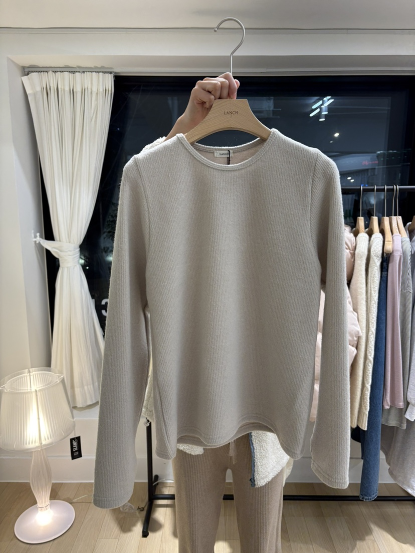 LANCH韓國代購㊣女裝新款人氣時尚推薦25秋冬職業休閑長袖T恤LANCH長袖T恤圖色2