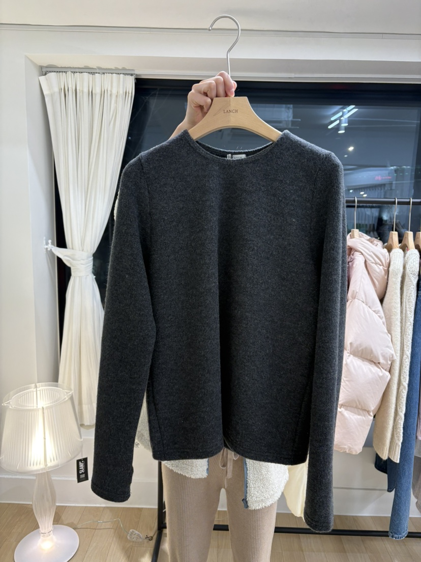 LANCH韓國代購㊣女裝新款人氣時尚推薦25秋冬職業休閑長袖T恤LANCH長袖T恤圖色4