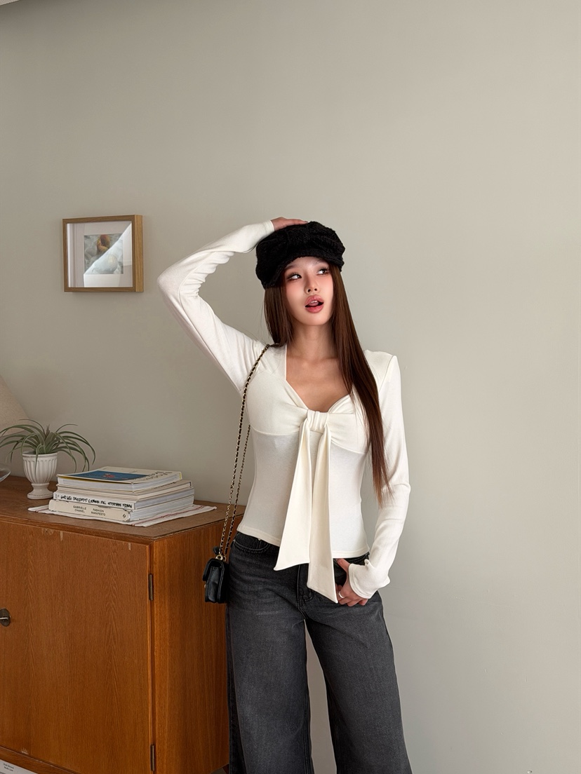 FOUREIGHT韓國直郵㊣女裝新品推薦時尚25秋冬熱賣人氣長袖T恤FOUR EIGHT長袖T恤