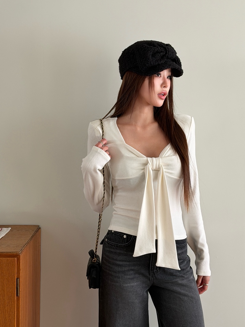 FOUREIGHT韓國直郵㊣女裝新品推薦時尚25秋冬熱賣人氣長袖T恤FOUR EIGHT長袖T恤