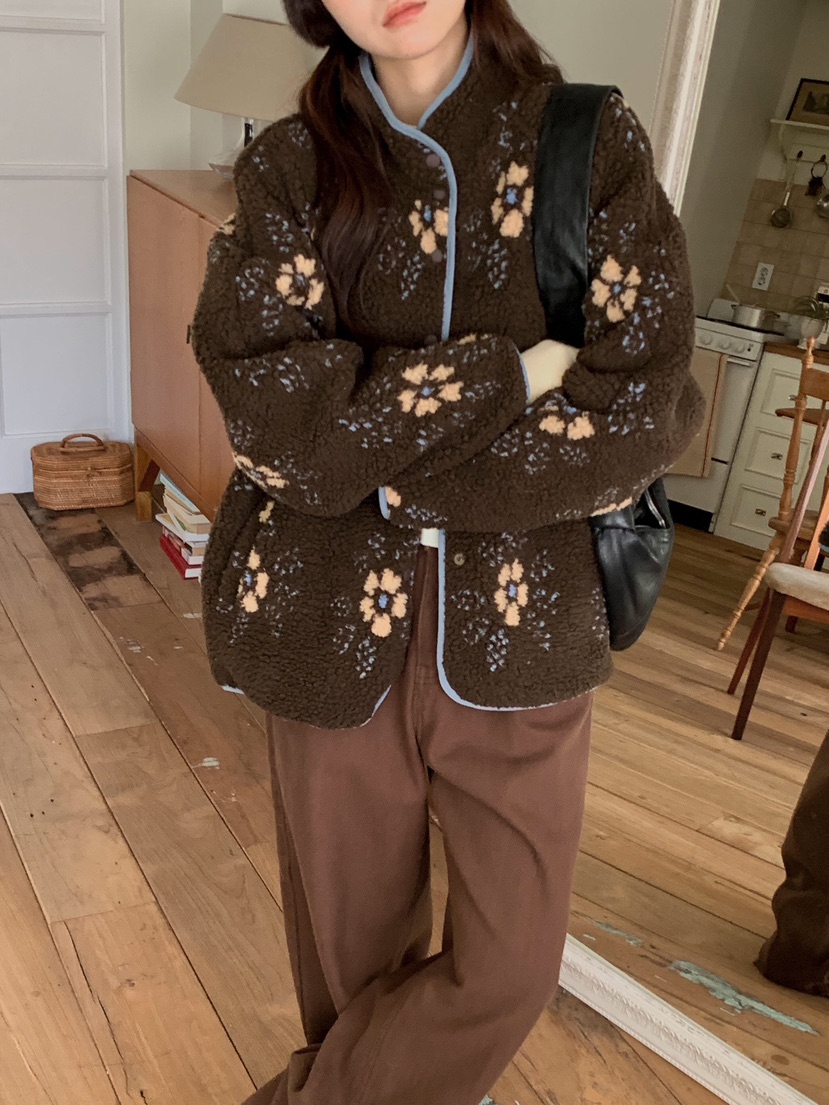 FORMSTUDIO韓國直郵㊣女裝新品推薦時尚熱賣夾克兩面穿花朵FORMSTUDIO夾克