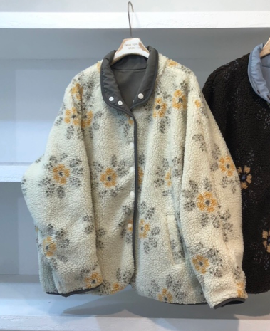 FORMSTUDIO韓國直郵㊣女裝新品推薦時尚熱賣夾克兩面穿花朵FORMSTUDIO夾克圖色2