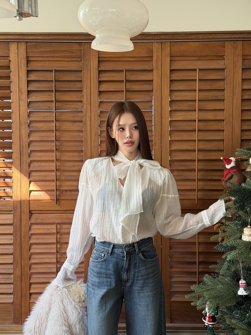 FOUREIGHT東大門㊣實拍女裝新品時尚人氣休閑職業襯衫蕾絲衫FOUR EIGHT襯衫/蕾絲衫