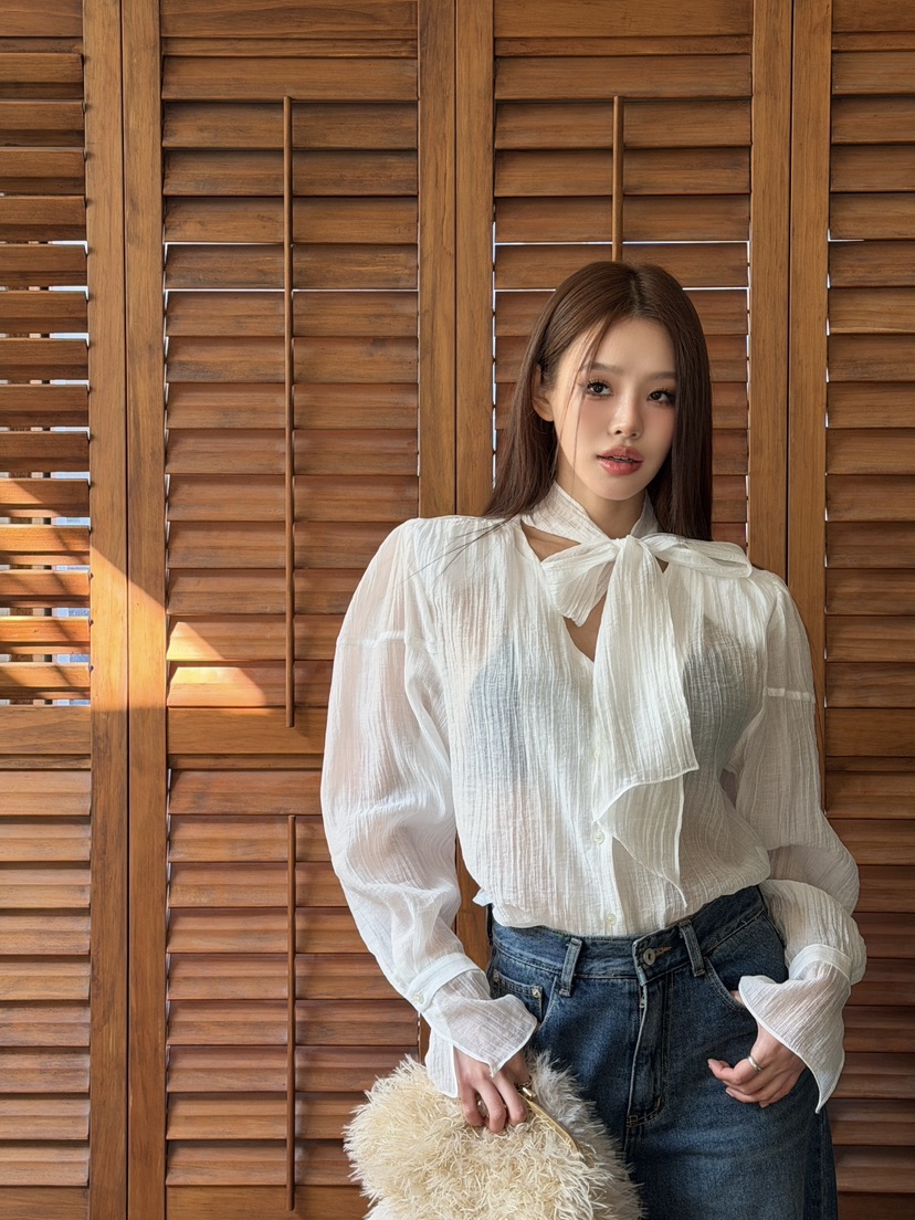 FOUREIGHT東大門㊣實拍女裝新品時尚人氣休閑職業襯衫蕾絲衫FOUR EIGHT襯衫/蕾絲衫