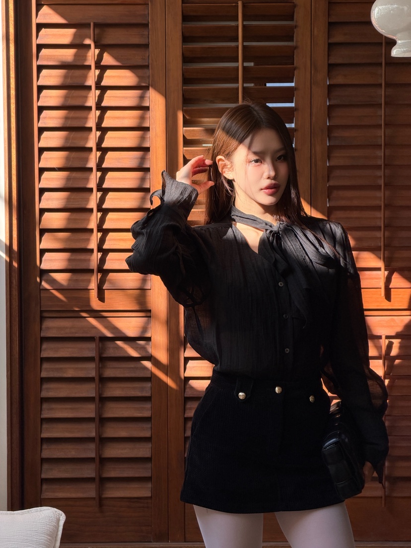 FOUREIGHT東大門㊣實拍女裝新品時尚人氣休閑職業襯衫蕾絲衫FOUR EIGHT襯衫/蕾絲衫