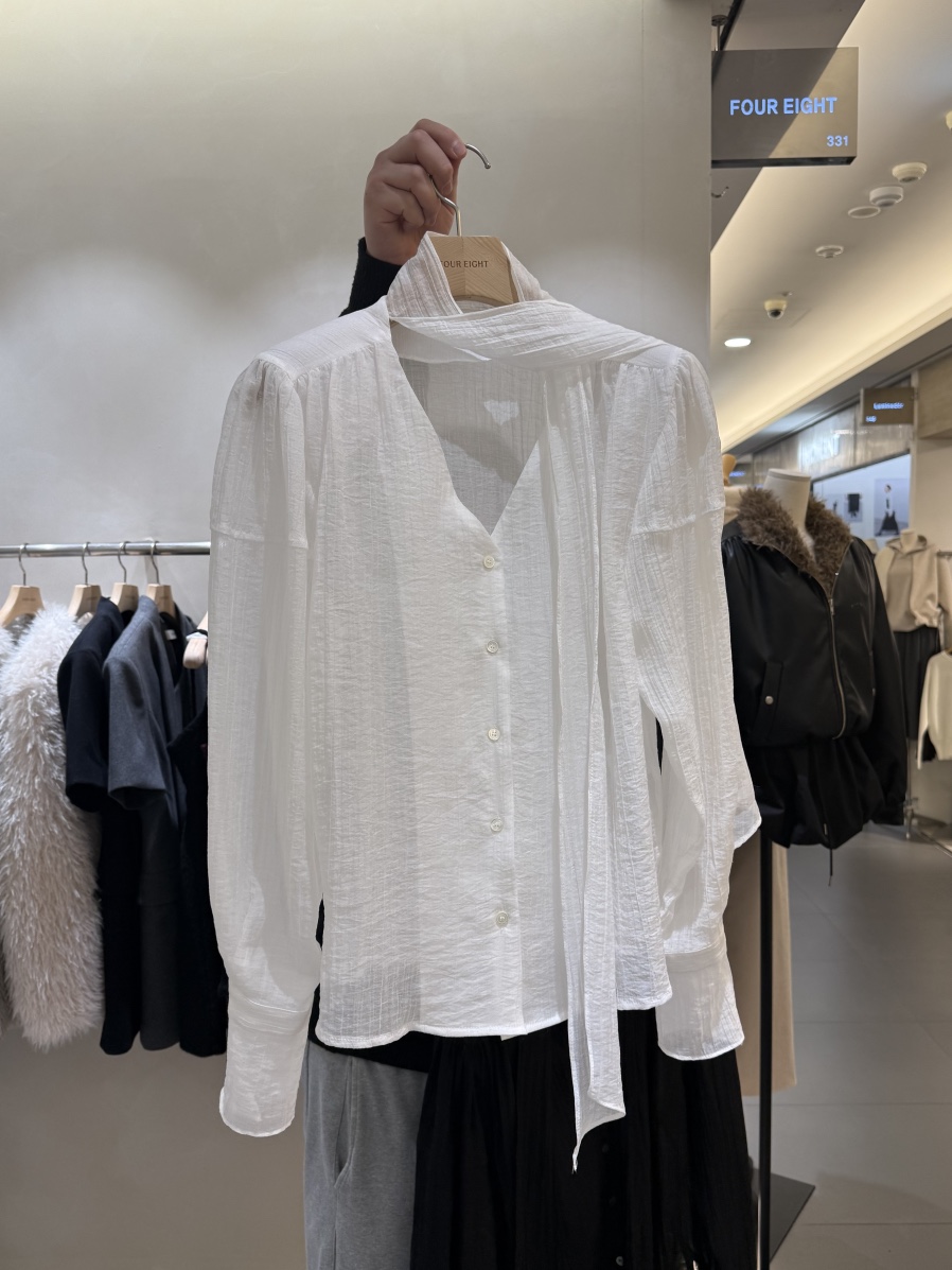 FOUREIGHT東大門㊣實拍女裝新品時尚人氣休閑職業襯衫蕾絲衫FOUR EIGHT襯衫/蕾絲衫圖色1