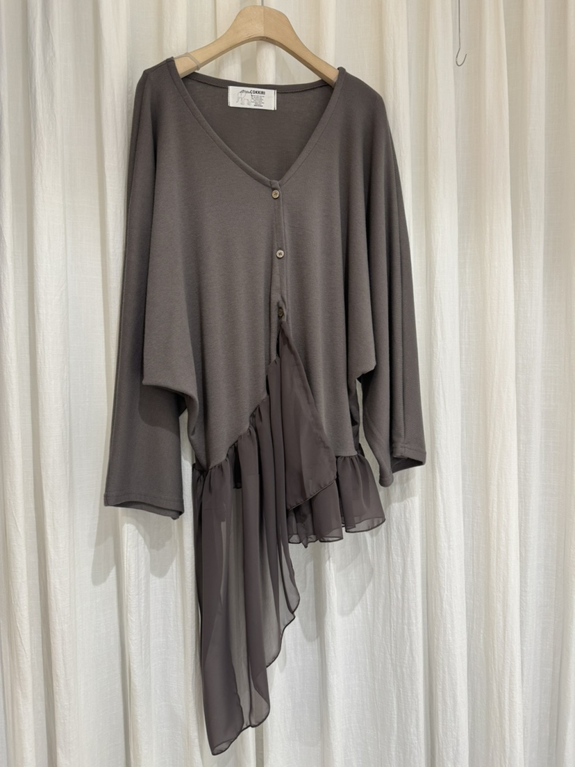 COKKIRI東大門㊣直郵女士新品推薦熱賣時尚長袖T恤雪紡開衫COKKIRI長袖T恤圖色2