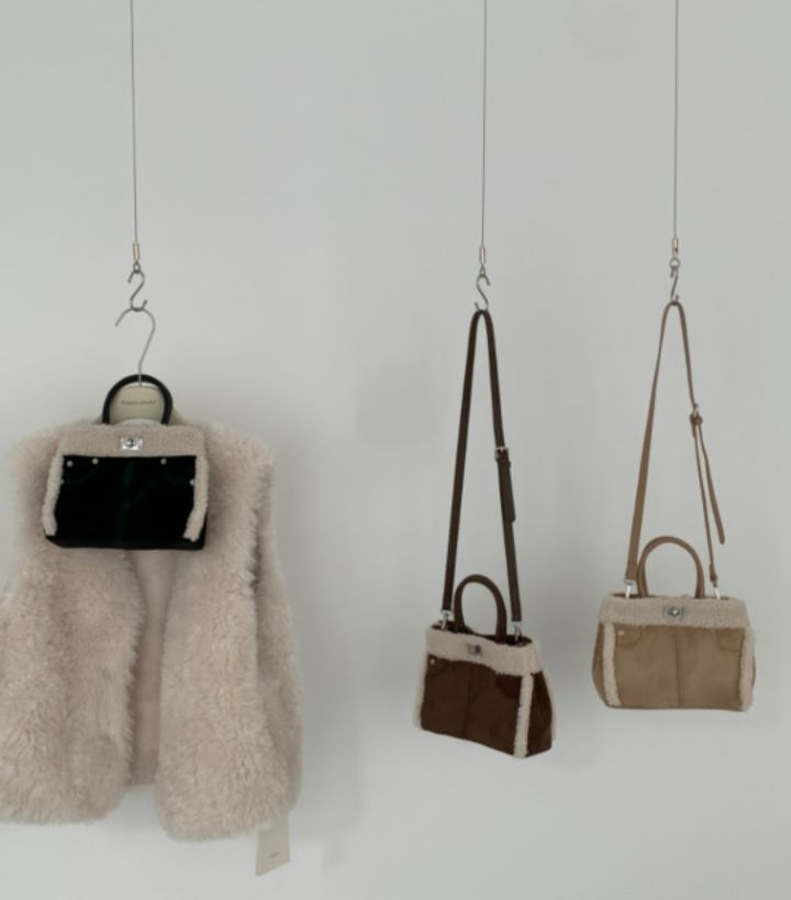 TROUVAILLE韓國代購㊣女士新品時尚熱賣25秋冬休閑單肩斜跨包TROUVAILLE單肩/斜跨包