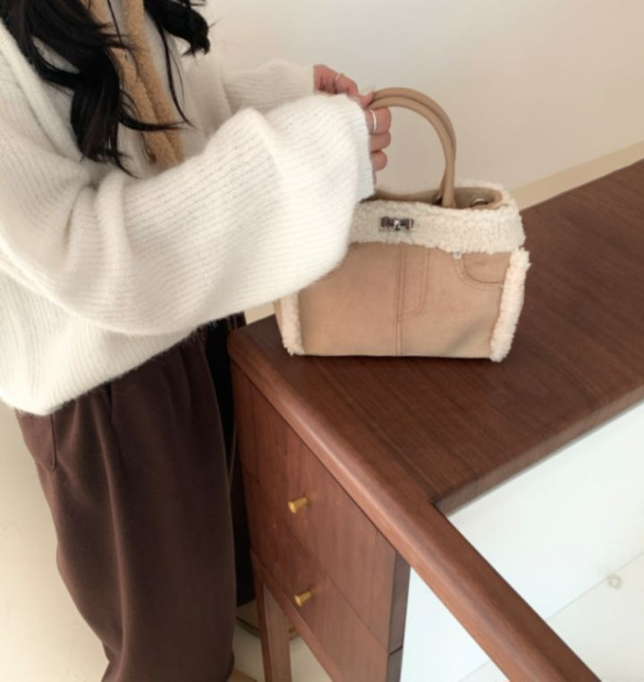 TROUVAILLE韓國代購㊣女士新品時尚熱賣25秋冬休閑單肩斜跨包TROUVAILLE單肩/斜跨包