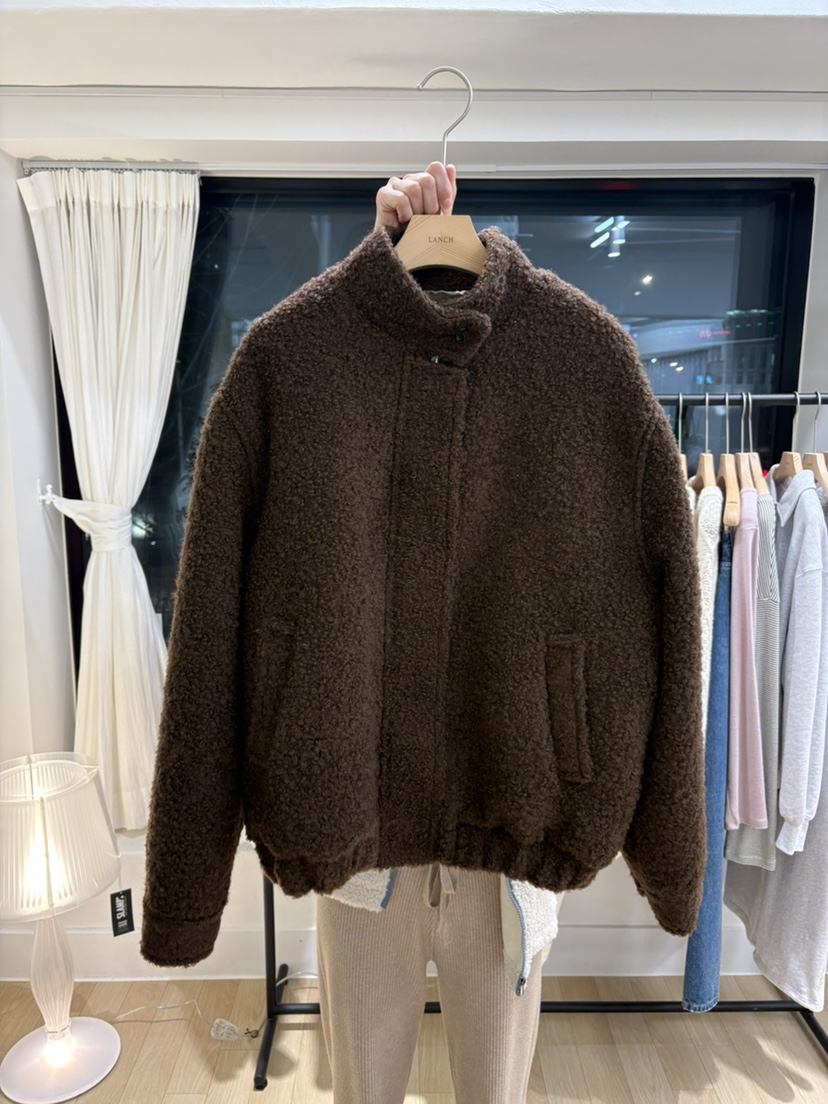 LANCH東大門㊣實拍女裝新款25秋冬時尚熱賣職業人氣短款大衣LANCH短款大衣圖色2