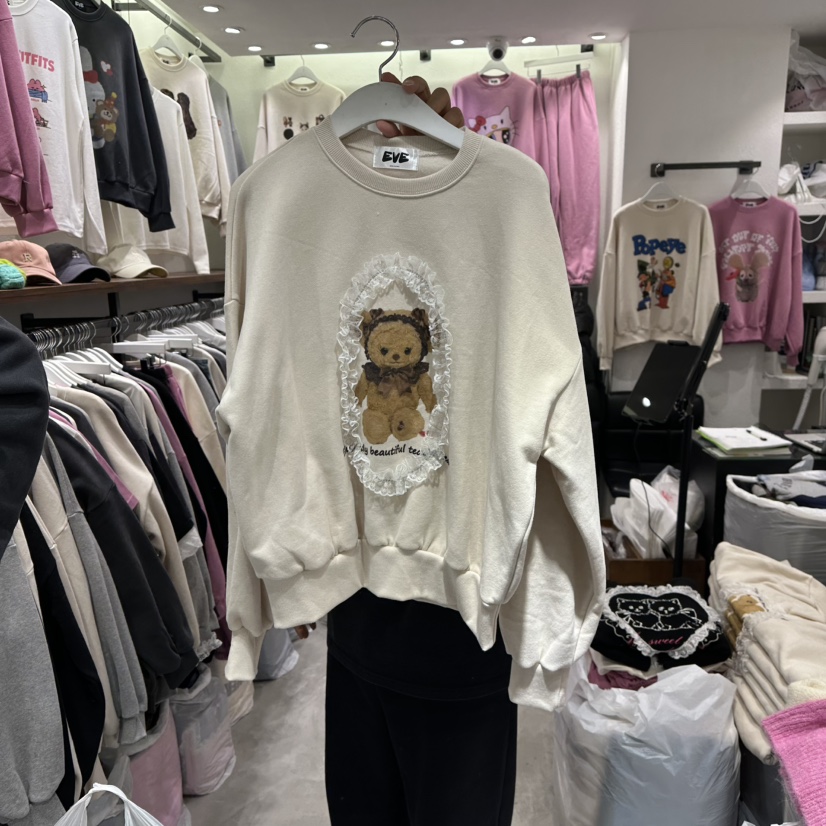 EVE東大門㊣直郵女裝新款25秋冬時尚人氣推薦職業熱賣衛衣加絨EVE衛衣圖色1