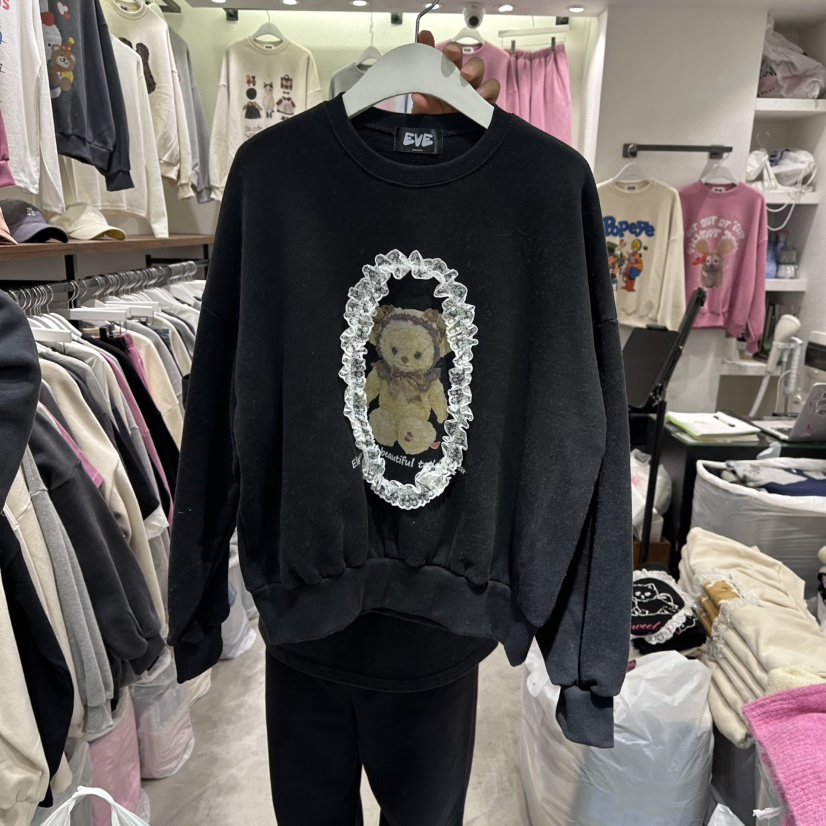 EVE東大門㊣直郵女裝新款25秋冬時尚人氣推薦職業熱賣衛衣加絨EVE衛衣圖色3