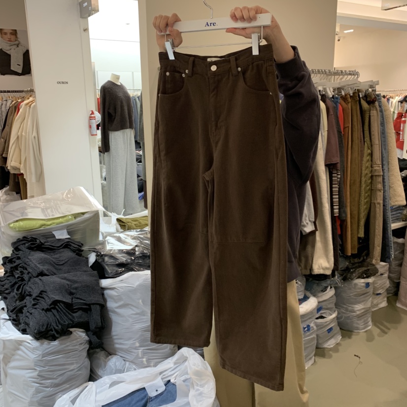 ARE東大門㊣直郵女士新款推薦職業時尚熱賣人氣休閑休閑褲加絨ARE YOU/ARE休閑褲圖色2