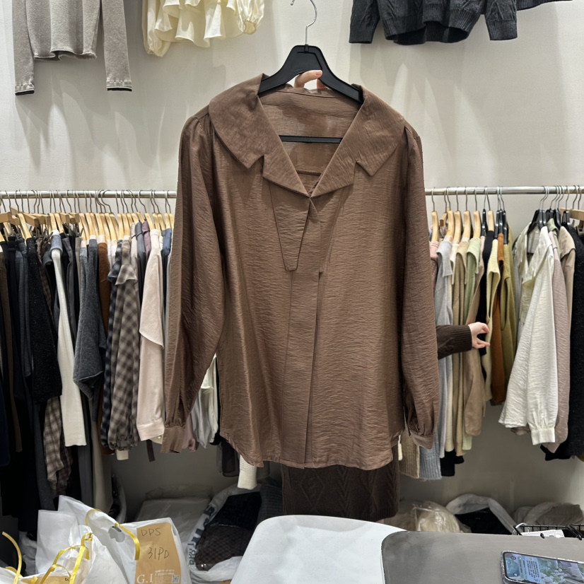 G.I-L東大門㊣實拍女士新款推薦職業熱賣25秋冬襯衫蕾絲衫SaleG.I-L襯衫/蕾絲衫圖色2