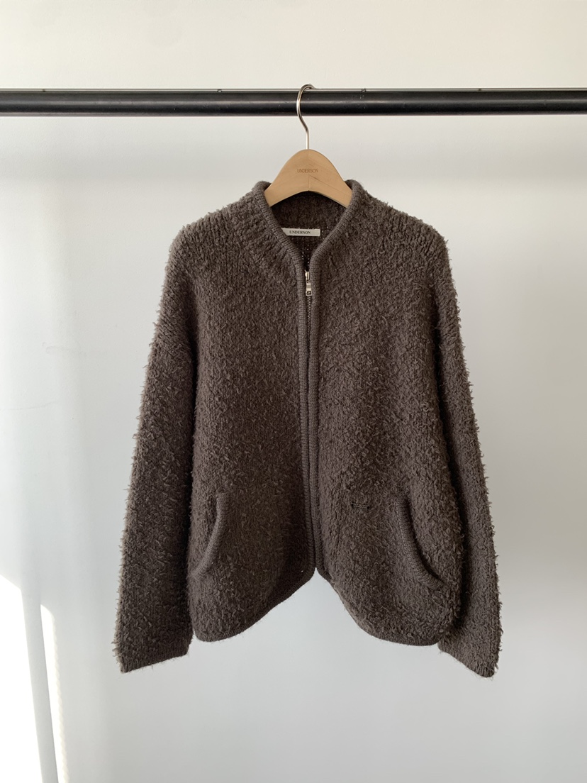UNDERSON韓國代購㊣女士新款熱賣人氣推薦時尚25秋冬毛衣拉鏈UNDERSON毛衣圖色1