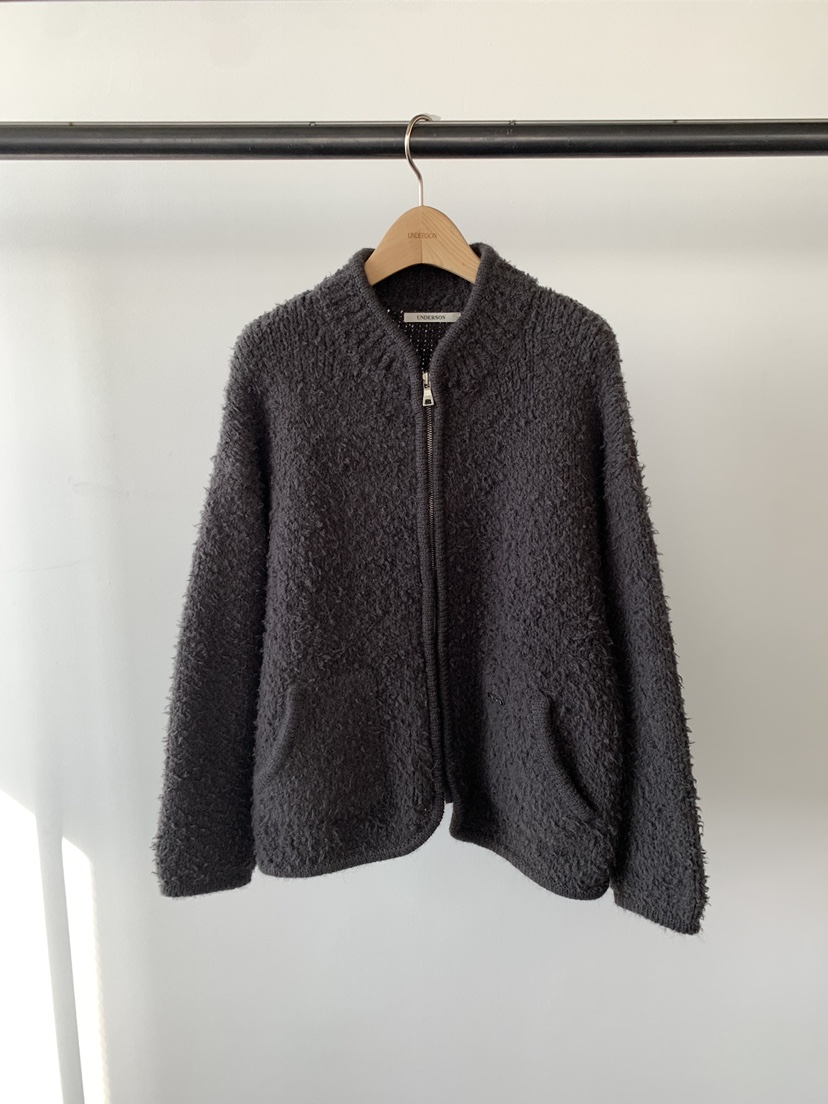 UNDERSON韓國代購㊣女士新款熱賣人氣推薦時尚25秋冬毛衣拉鏈UNDERSON毛衣圖色2