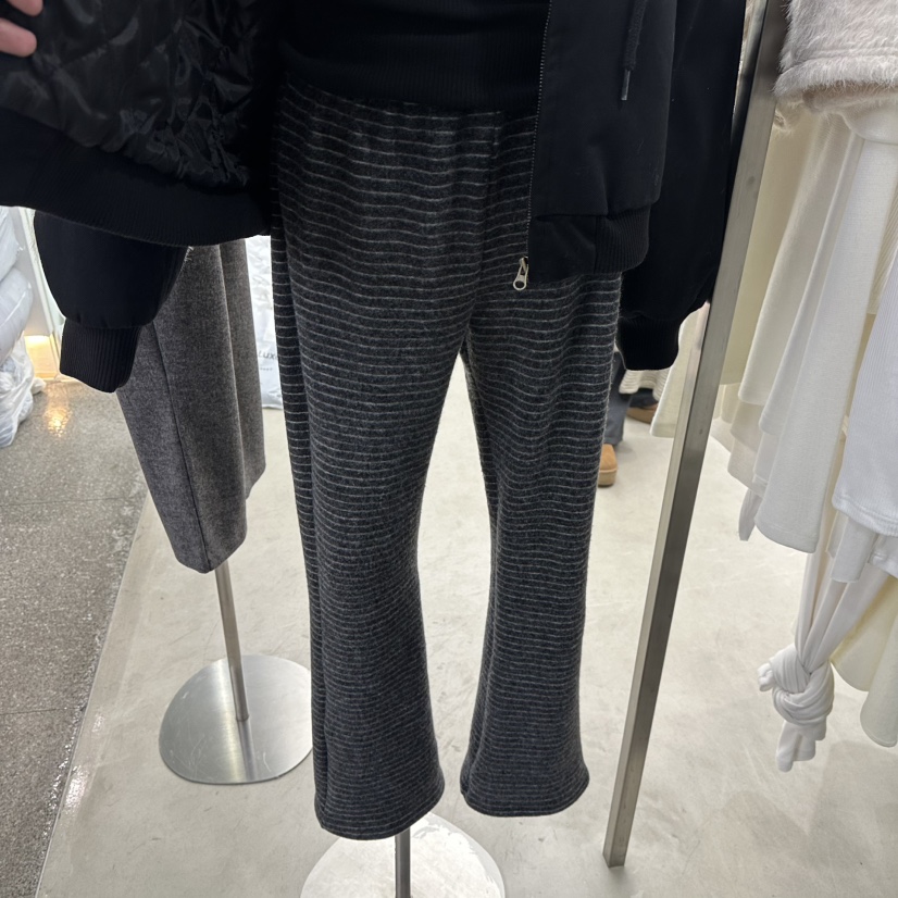 NEUTER韓國直郵㊣女裝新品時尚推薦熱賣25秋冬職業休閑褲條紋NEUTER休閑褲圖色2