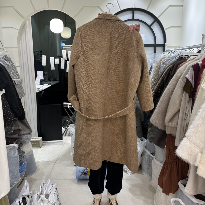 EGG IS東大門㊣直郵女士新款職業休閑推薦25秋冬套裝人字紋套裝EGG IS套裝