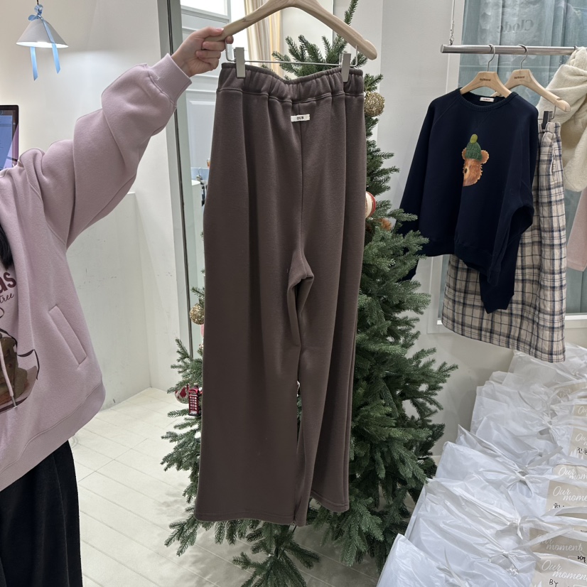 OURMOMENT東大門㊣代購女士新品時尚25秋冬休閑職業休閑褲加絨OURMOMENT休閑褲