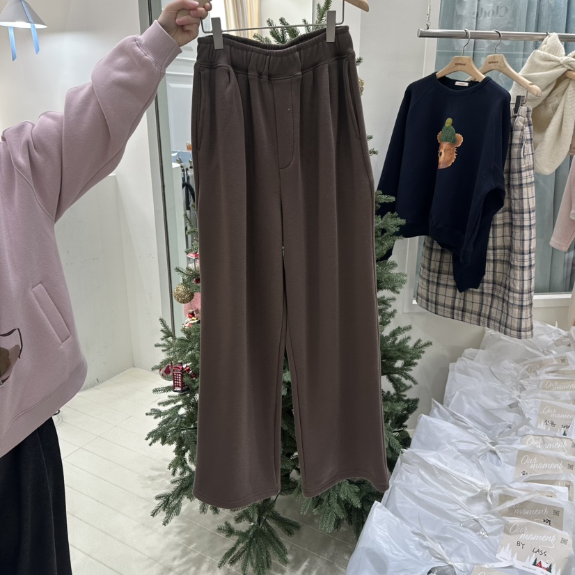 OURMOMENT東大門㊣代購女士新品時尚25秋冬休閑職業休閑褲加絨OURMOMENT休閑褲圖色3