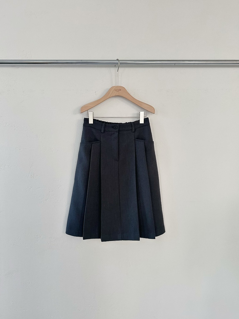 2ND GATE東大門㊣直郵女士新款25秋冬熱賣休閑半身裙中短裙2ND GATE半身裙/中短裙圖色3墨色