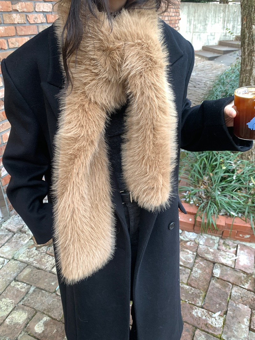 UNDERSON韓國代購㊣女士新款25秋冬熱賣職業休閑時尚圍巾披肩UNDERSON圍巾/披肩圖色1