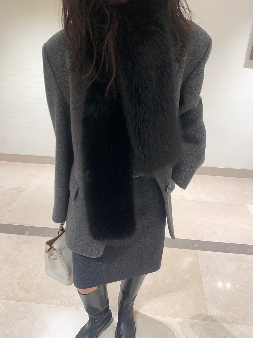 UNDERSON韓國代購㊣女士新款25秋冬熱賣職業休閑時尚圍巾披肩UNDERSON圍巾/披肩圖色2