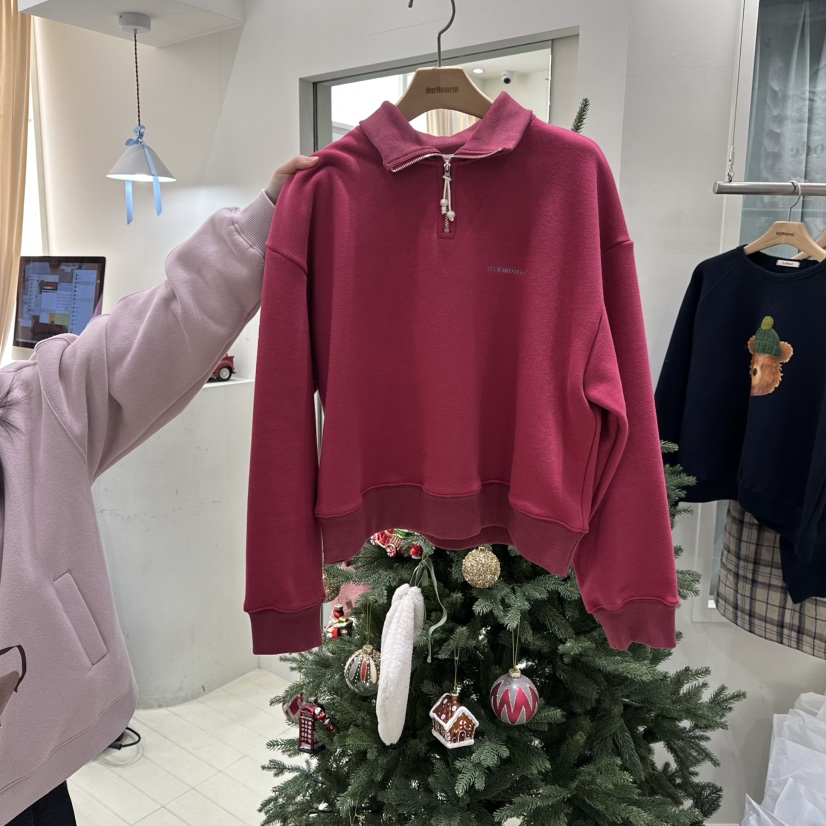 OURMOMENT東大門㊣直郵女士新品25秋冬職業休閑熱賣衛衣加絨OURMOMENT衛衣圖色1