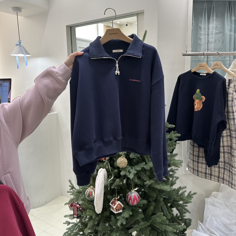 OURMOMENT東大門㊣直郵女士新品25秋冬職業休閑熱賣衛衣加絨OURMOMENT衛衣圖色3