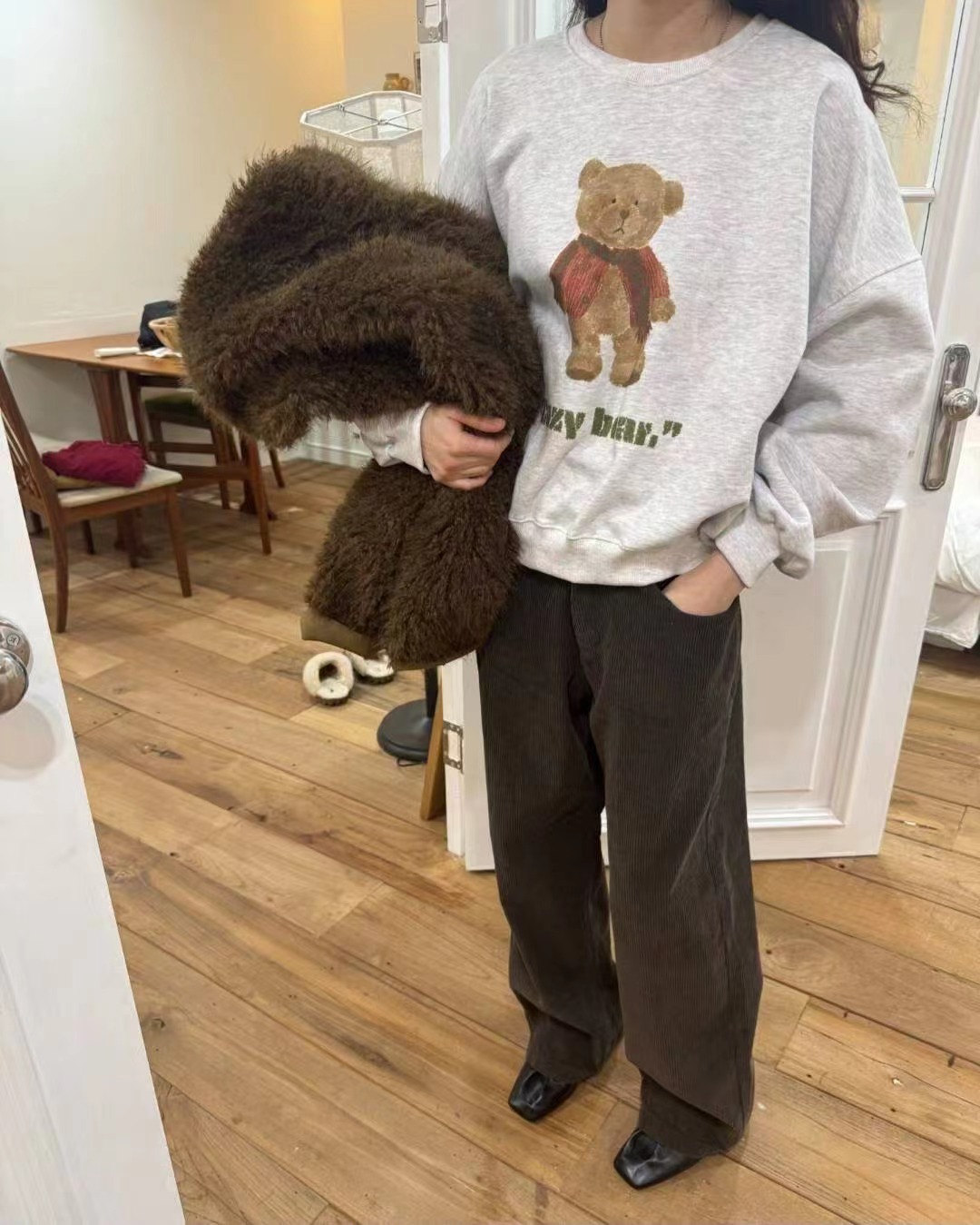 EUN-은-OT東大門㊣直郵女士新款真品休閑推薦衛衣不含披肩EUN-은-OT衛衣