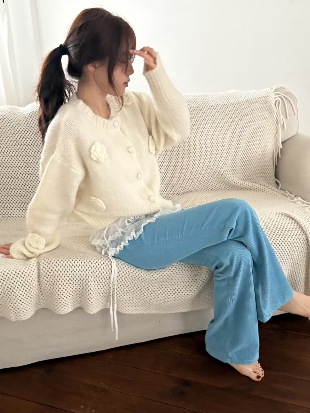 FOREVER YOUNG韓國代購㊣女裝新品職業真品25秋冬熱賣牛仔褲FOREVER YOUNG牛仔褲