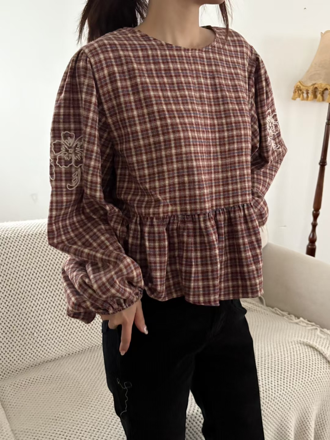 FOREVER YOUNG東大門㊣直郵女裝新品時尚人氣熱賣襯衫蕾絲衫FOREVER YOUNG襯衫/蕾絲衫圖色1